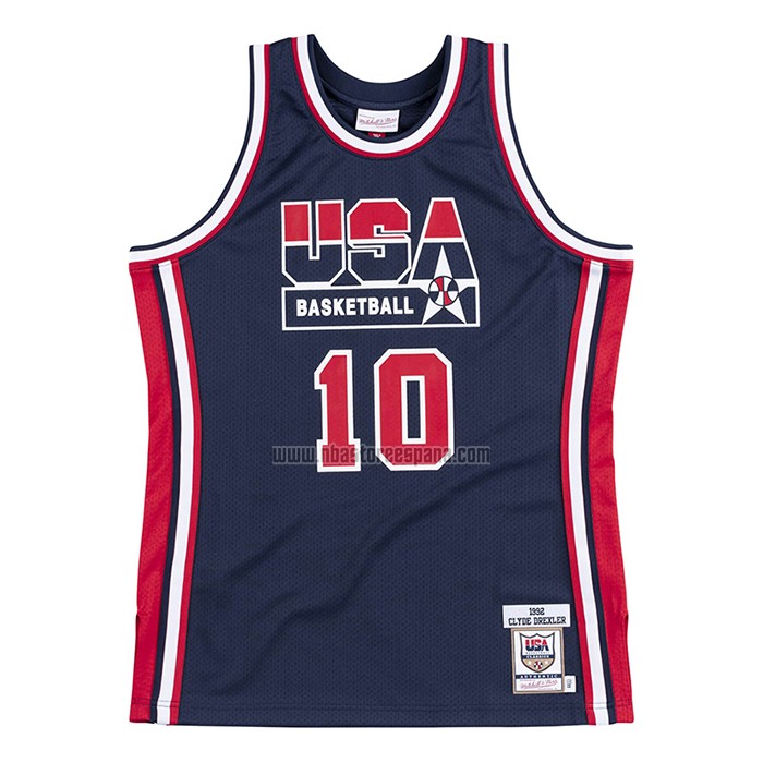 Camiseta USA 1992 Clyde Drexler NO 10 Negro